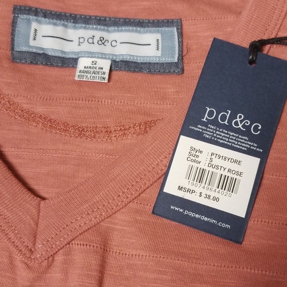 NWT Paper Cloth and Denim V Neck Short Sleeve Top - Picture 6 of 6